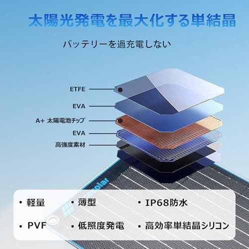 Nicesolar 車 ソーラー充電器 10W ソーラーパネル 12V ソーラb