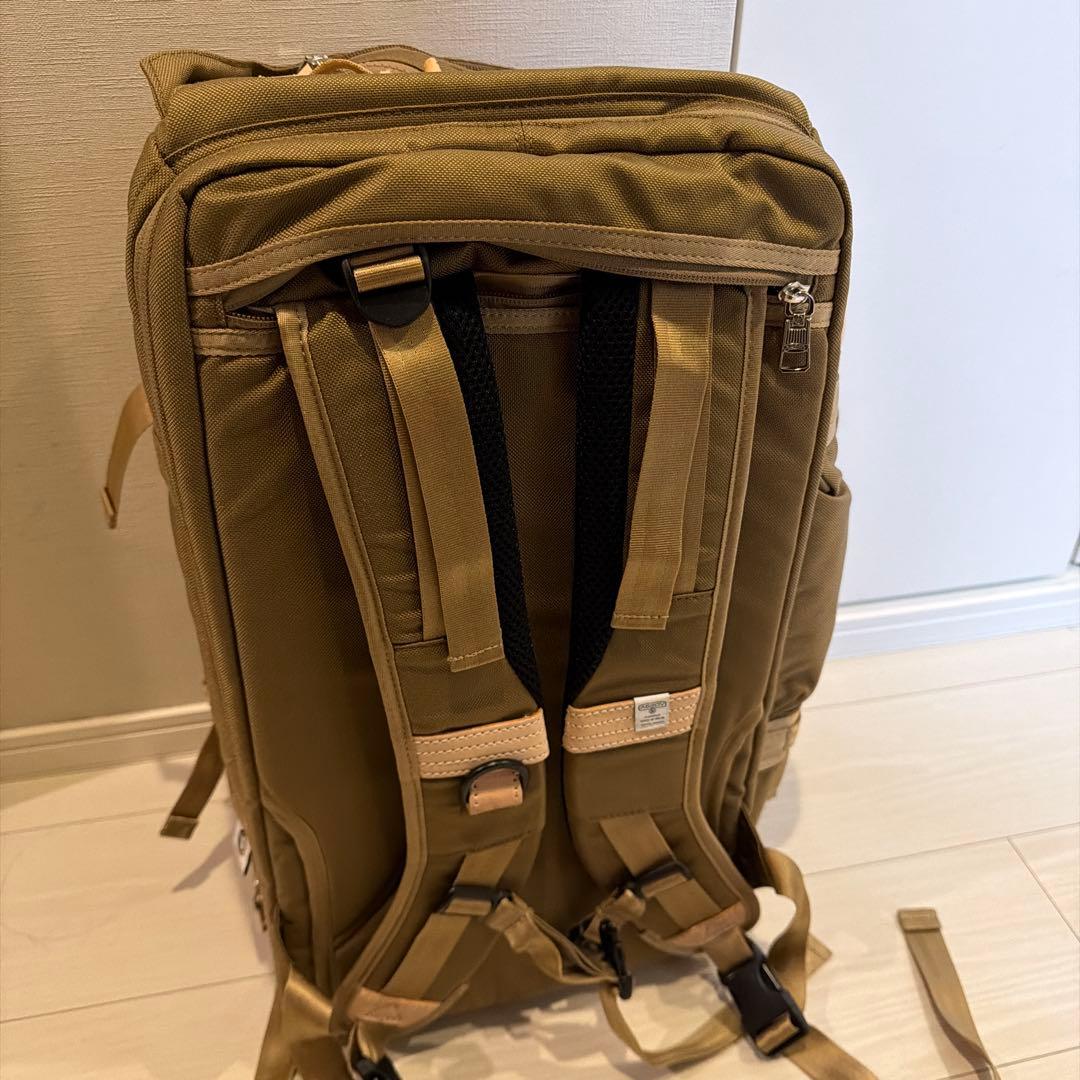 AS2OV カーキ ナイロン　ヌメ革　ボストンバッグ　リュック