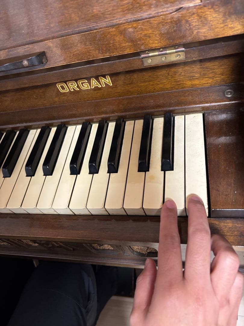 昭和初期 KAWAI 足踏みオルガン 約100年前 椅子付き アンティーク家具