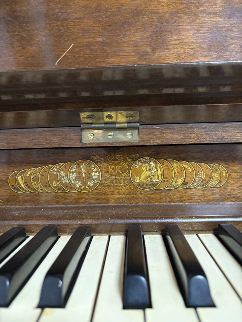 昭和初期 KAWAI 足踏みオルガン 約100年前 椅子付き アンティーク家具