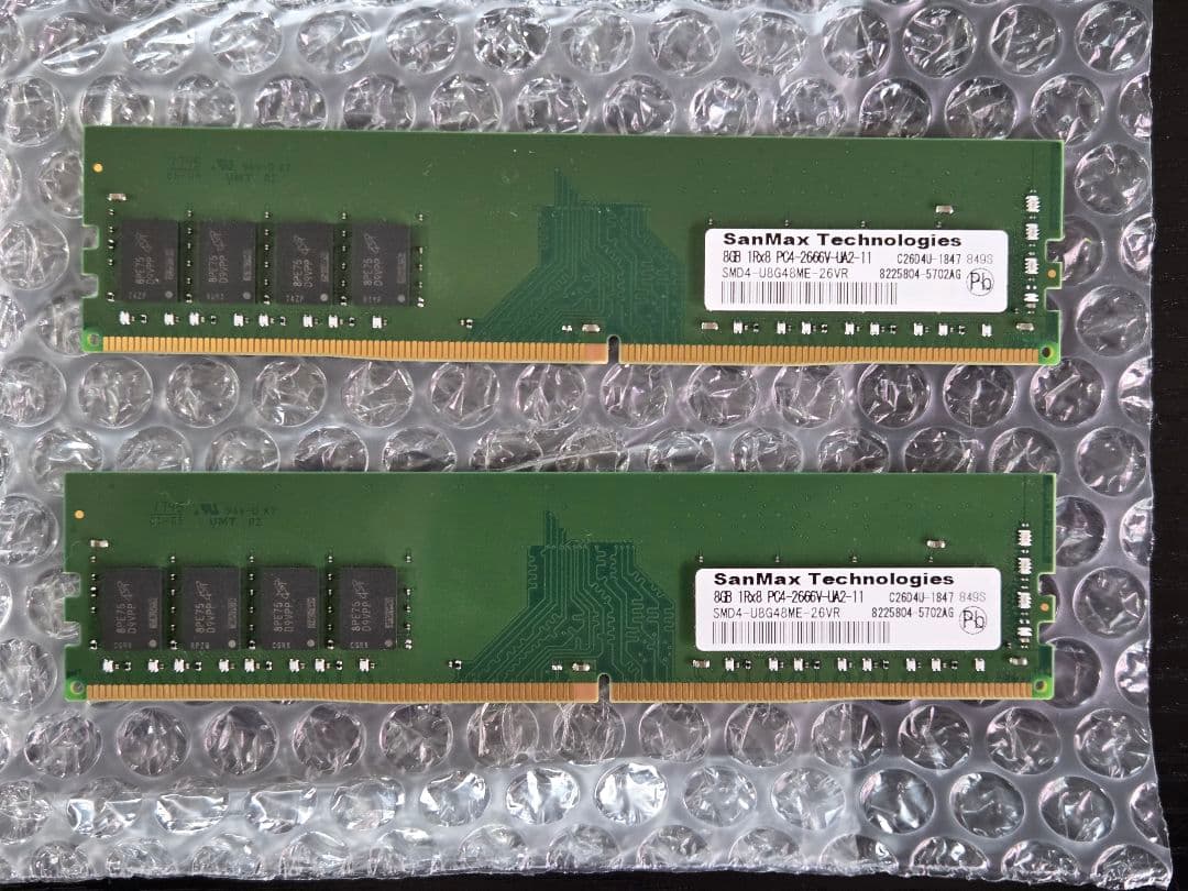 SanMax SMD4-U8G48ME-26VR DDR4 メモリ 8GB 2枚