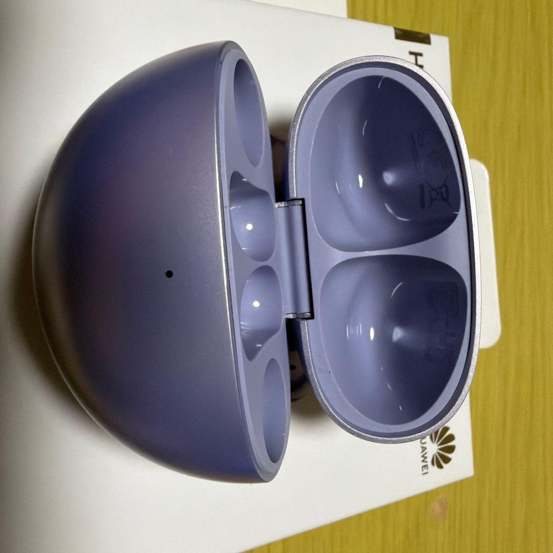 パープル ワイヤレスイヤホン 片耳のみ！充電ケース付き