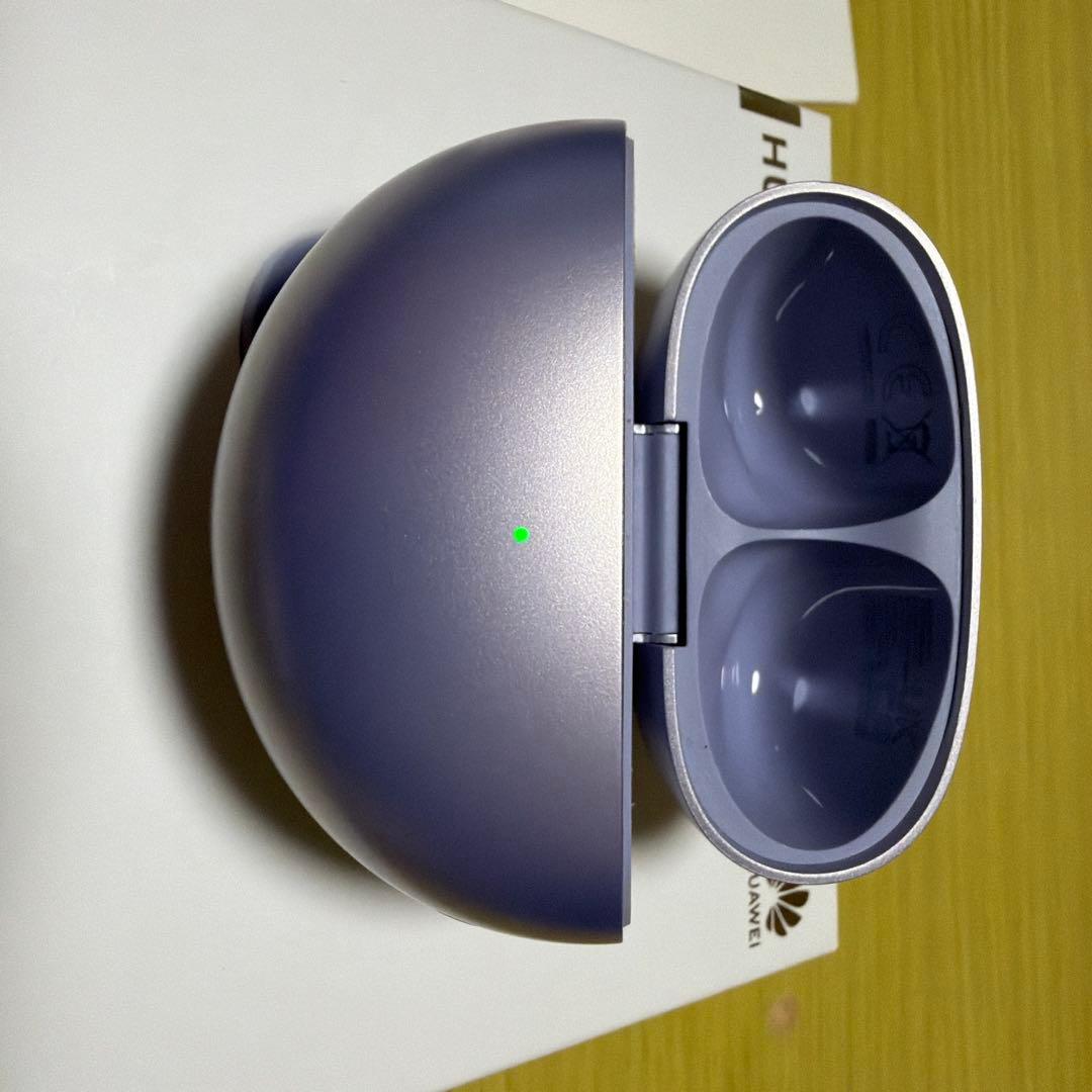 パープル ワイヤレスイヤホン 片耳のみ！充電ケース付き