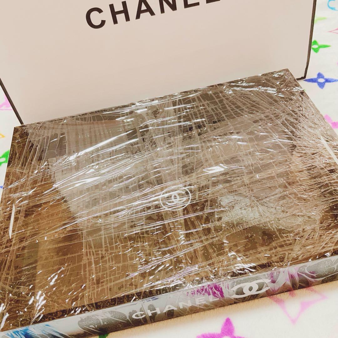 CHANELノベルティ特大インテリアトレイ黒アクセサリー&コスメトレイ