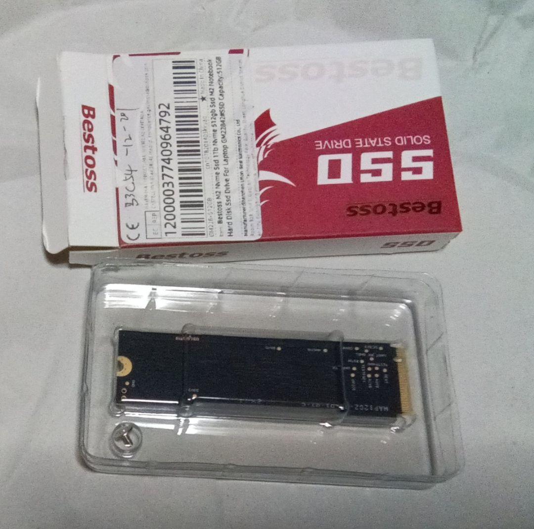 512GB M.2 NVMe SSD 正常100% ヒートシンク付き