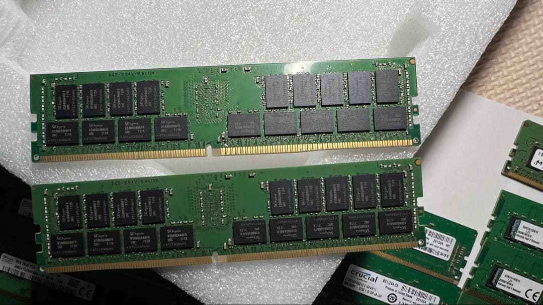 メモリー Kinston DDR4 ECC 64gb. 2400Mhz 32*2