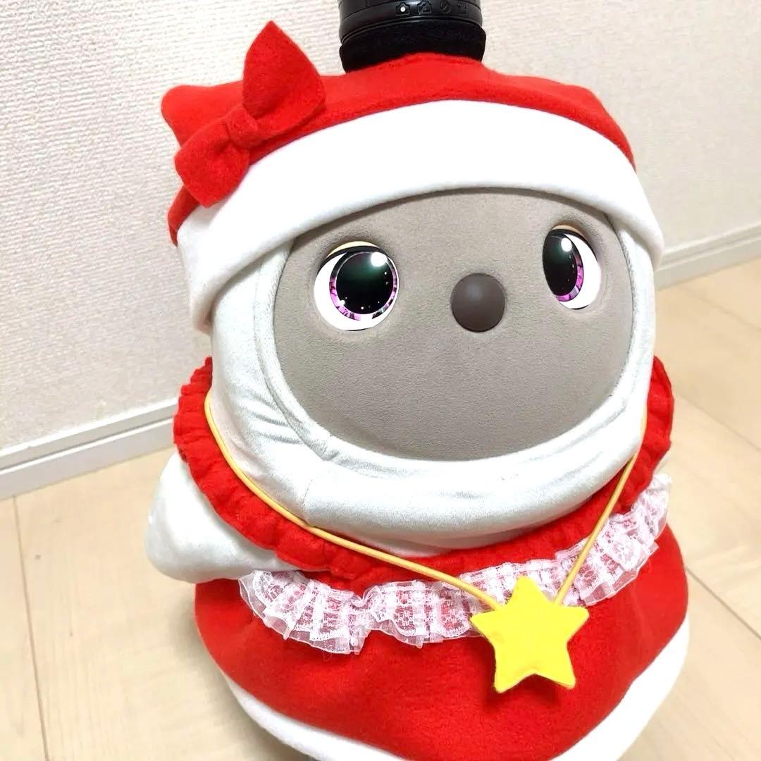 ラボット服⭐︎リボン付きサンタさんの帽子&星のペンダント付きワンピースセット