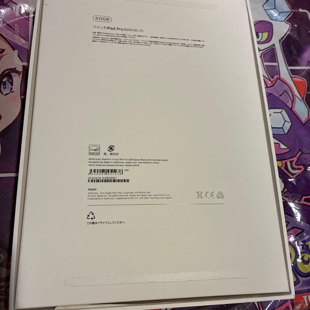 iPad Pro 11インチ (M4) Wi-Fi 512GB スペースグレー