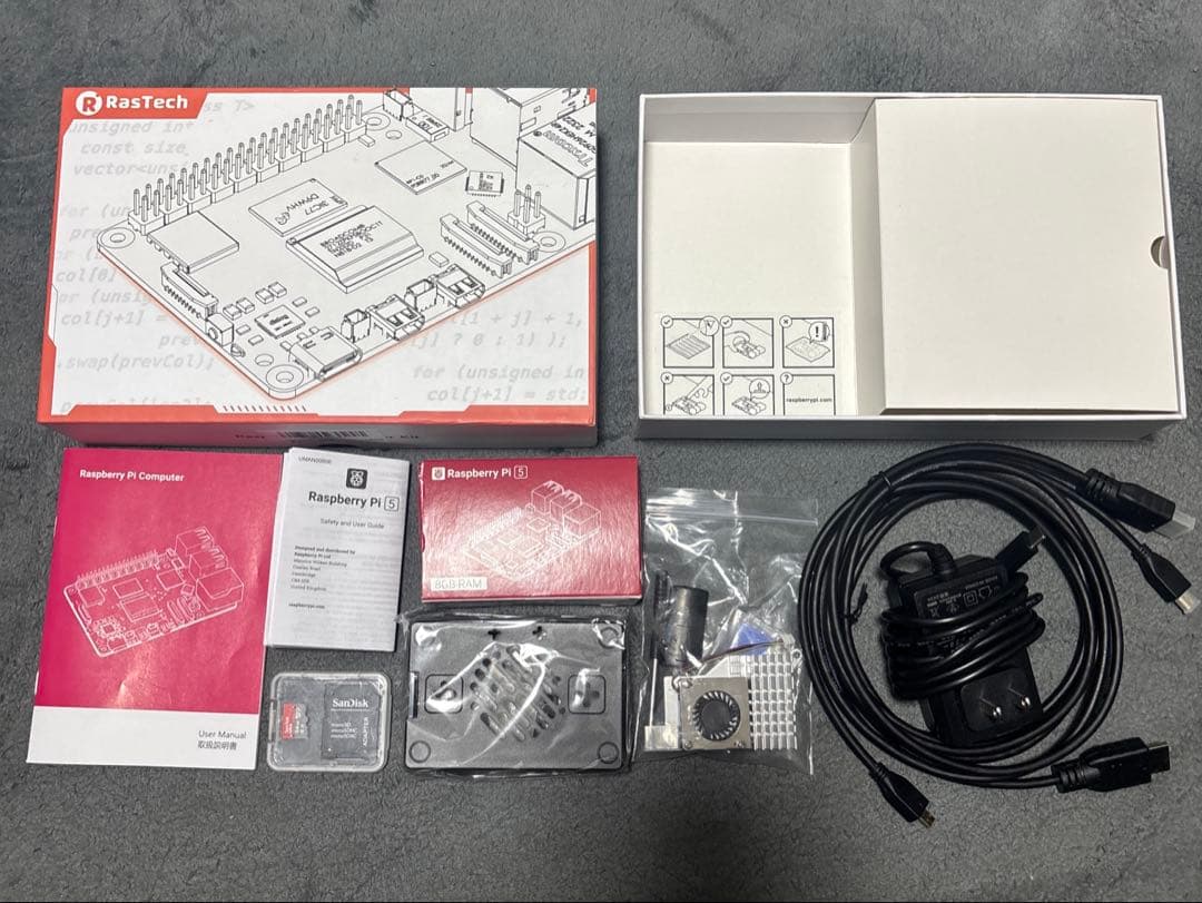 Raspberry Pi 5 8GBキット 64GBメモリカード 技適済み