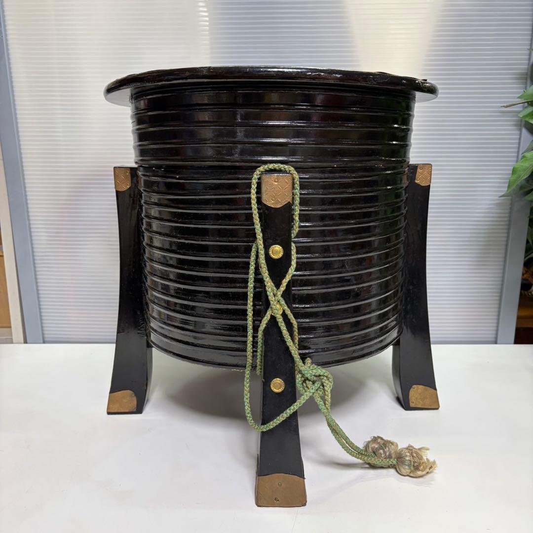 行器 外居 ほかい 漆塗 漆器 アイヌ民族 シントコ 現状品 ①