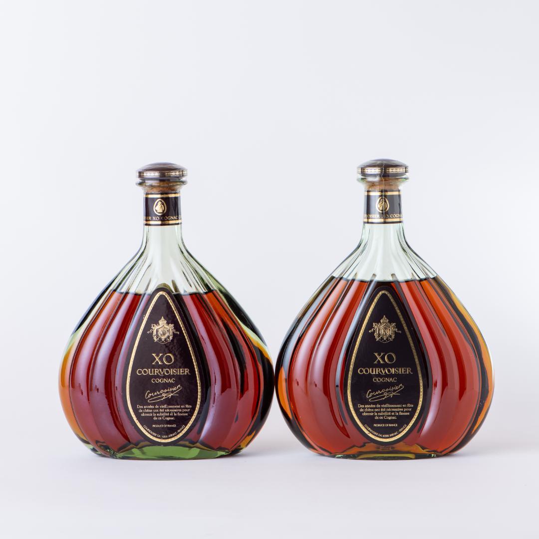 【未開栓・古酒】2本 クルボアジェXO グリーンボトル コニャック750ml