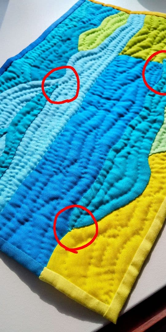 ハワイアンキルトマット ハンドメイド パッチワーク オリジナルデザイン 海