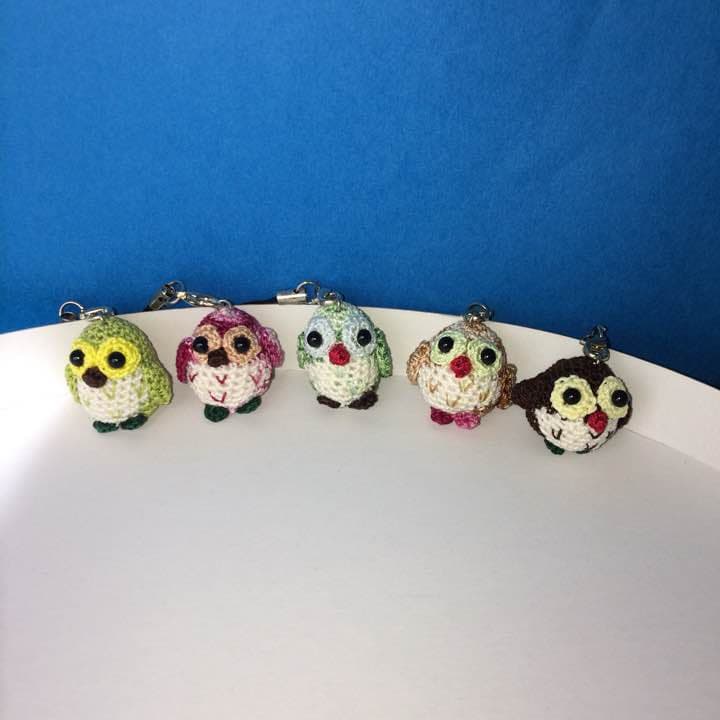 福を呼ぶ♡ミニミニふくろう　黄緑♪