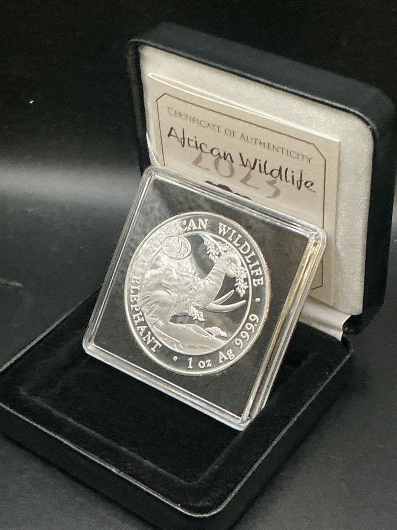 2023ソマリア「アフリカン・ワイルドライフ エレファント」1オンス純銀貨