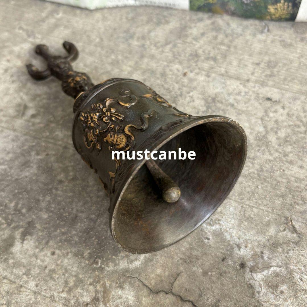 仏教法器 三清手揺鈴 法鈴 道鈴 金属工芸品