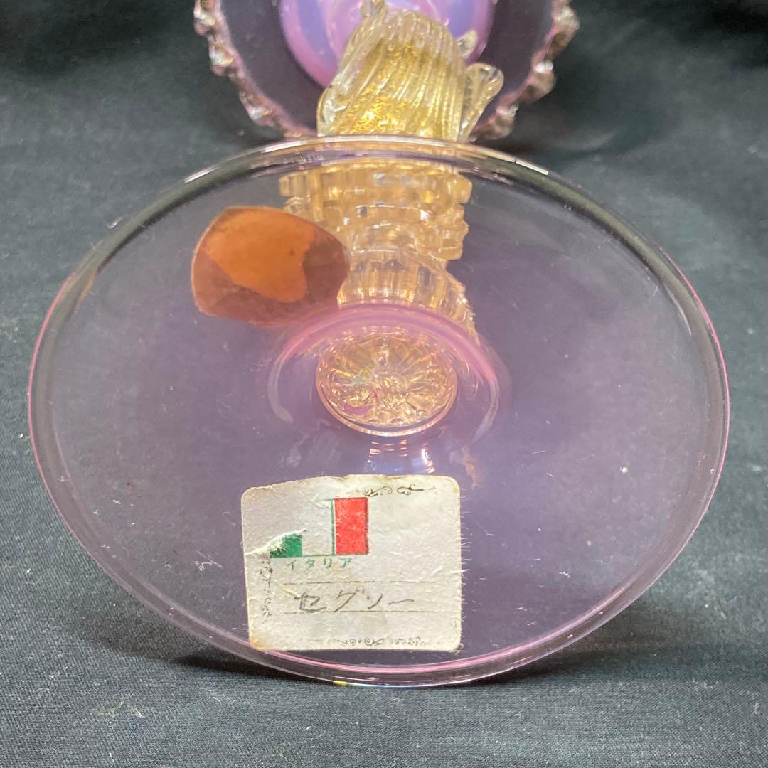 【美品】ムラーノガラス 燭台 キャンドルスタンド セグソー