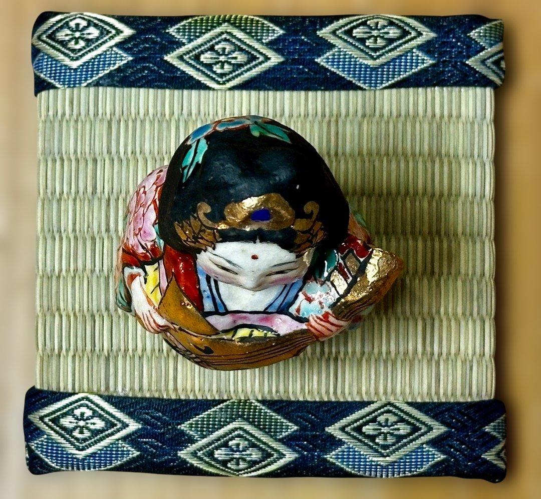 新品　和田一人作　弁天様　七福神　置物　畳表札付き　縁起物　陶器　プレゼント