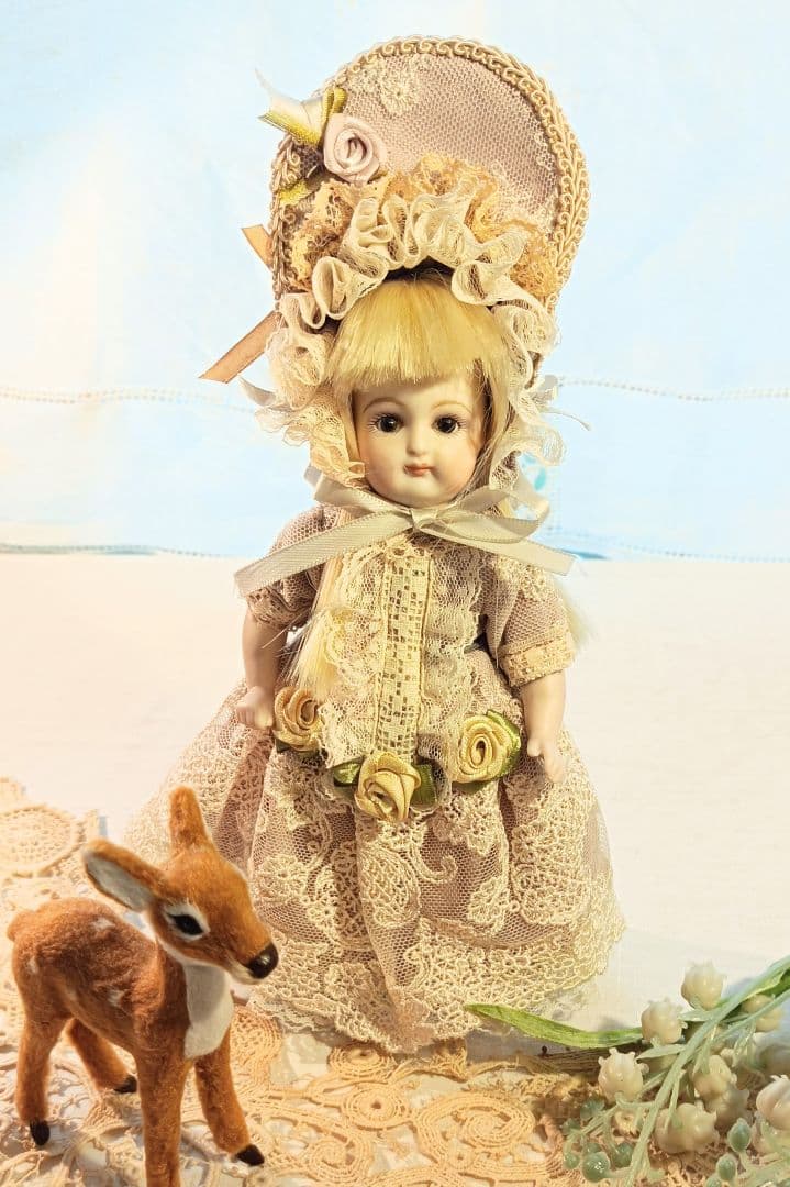 Handmade　ビスクドール　アウトフィット　ミニョネット　約18cm前後用