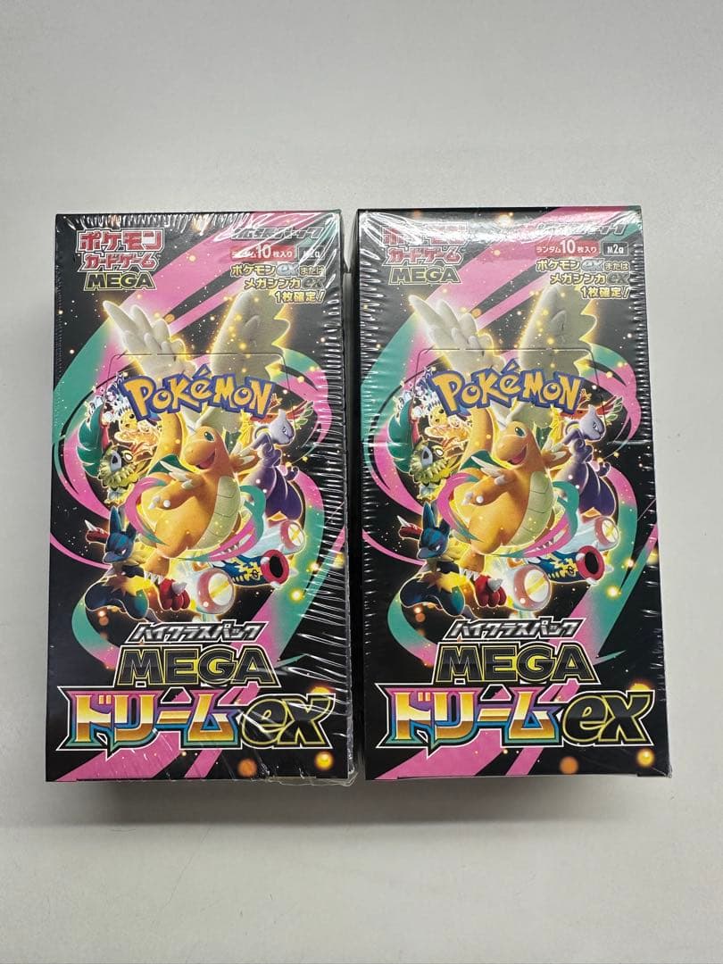 新品、未開封 シュリンク付き ポケモンカードゲームMEGAドリームEX 2BOX