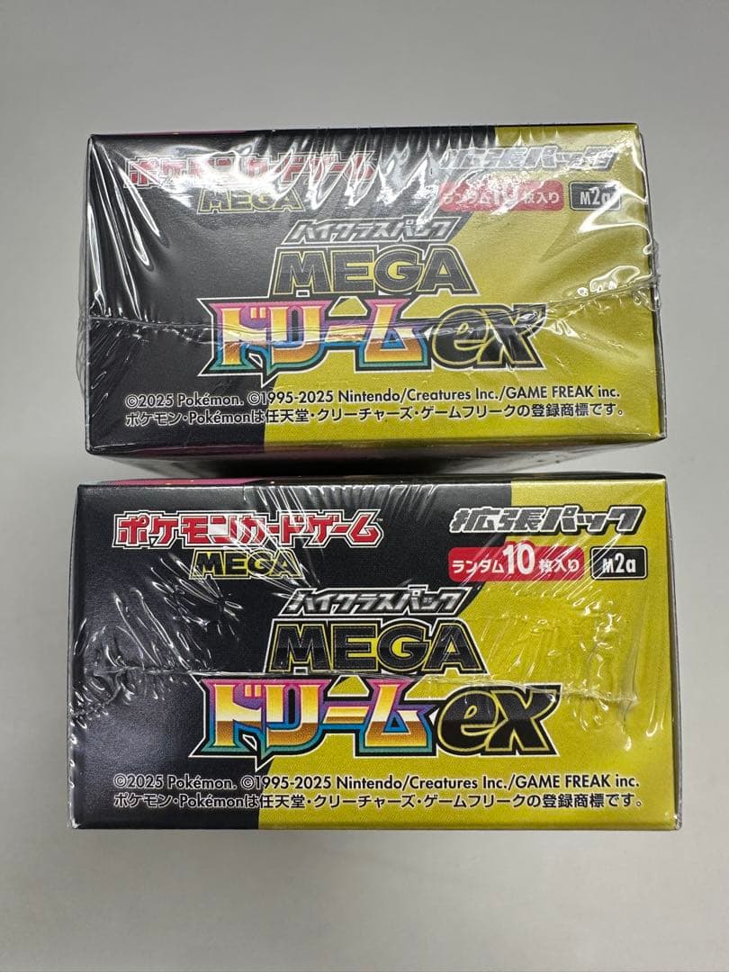 新品、未開封 シュリンク付き ポケモンカードゲームMEGAドリームEX 2BOX