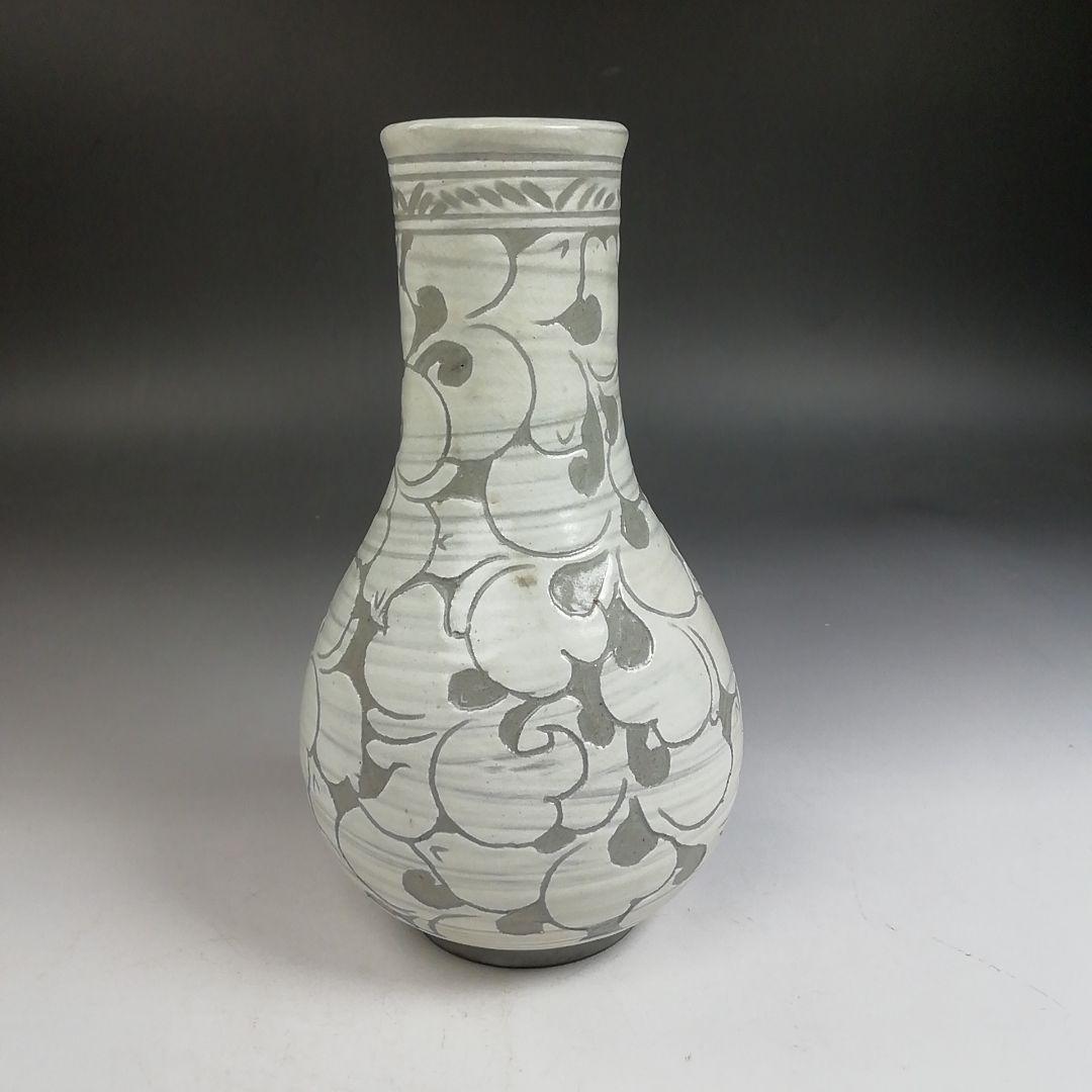 Ｗ３５１　皆具　『掻き落とし　花彫文』『趙誠主 作』　共箱　茶道具