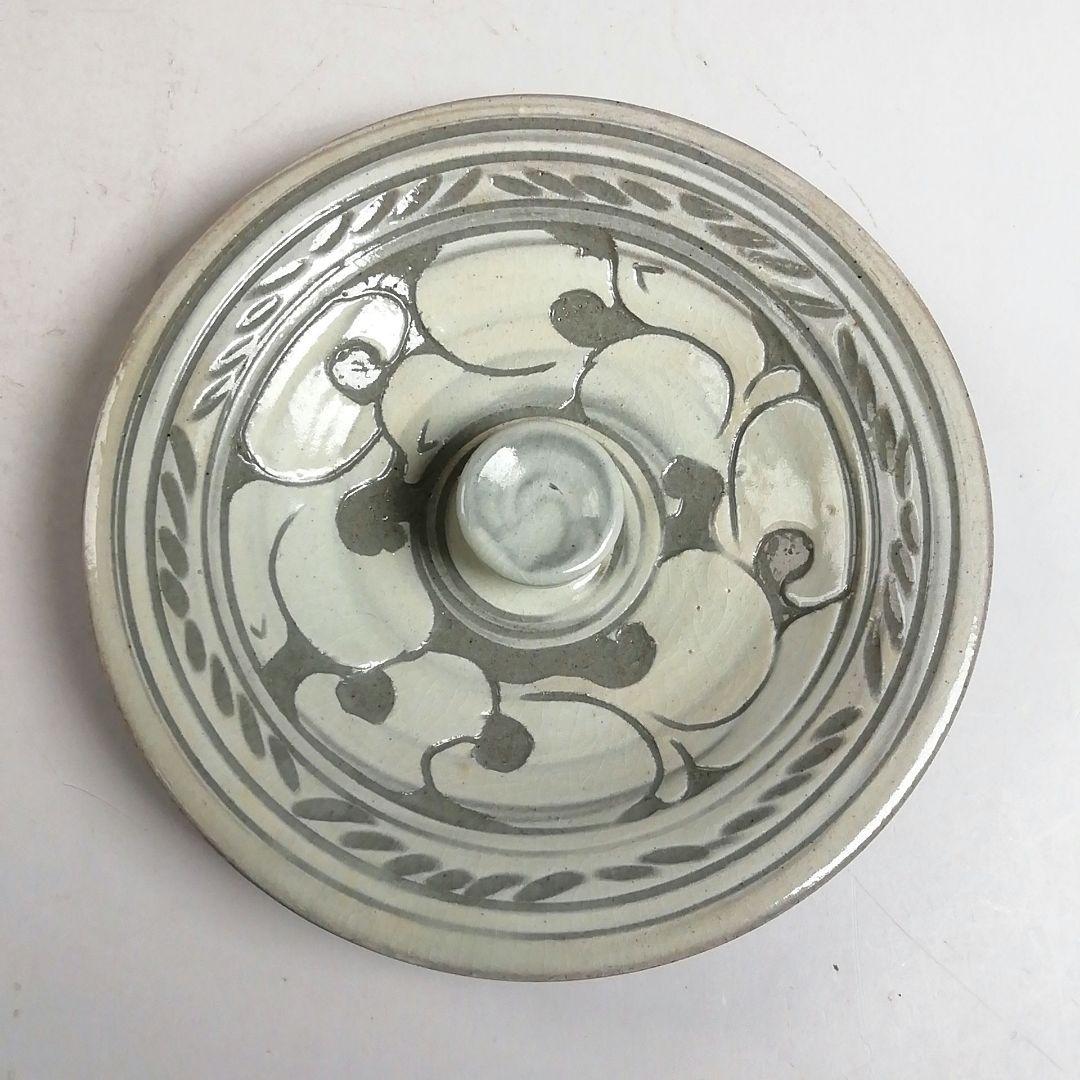 Ｗ３５１　皆具　『掻き落とし　花彫文』『趙誠主 作』　共箱　茶道具