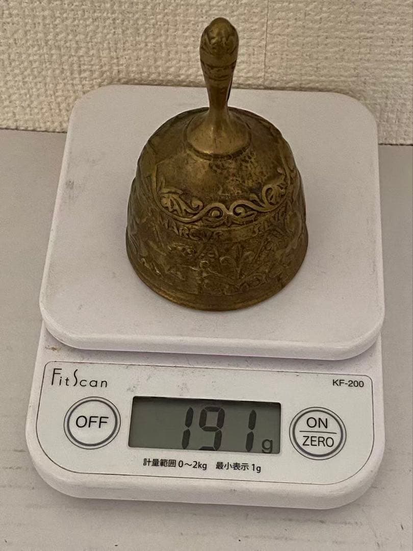 動物デザインの真鍮製 聖堂鐘 浄化 時代物