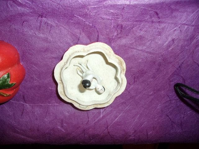 春画 陶磁器製「赤いカボチャ型陶磁器小物入れ:秘め事(幅7.6×高さ5cm)」
