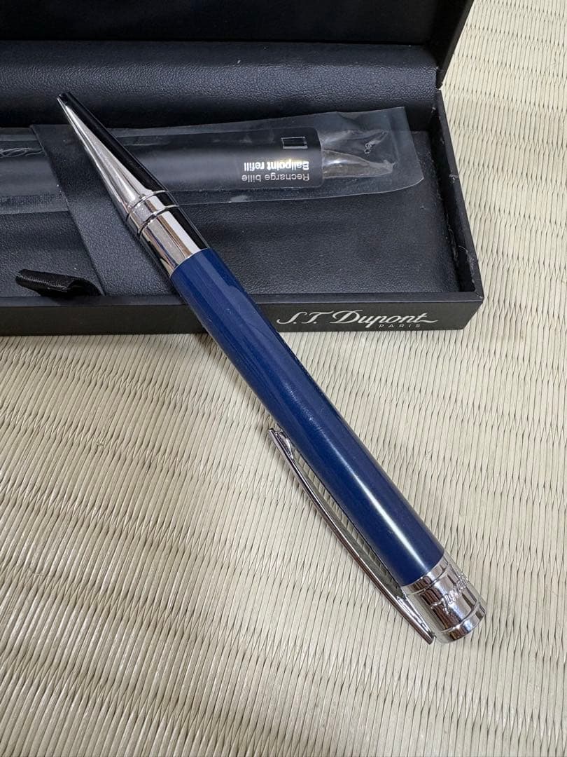 S.T.Dupont エス・テー・デュポン ボールペン ネイビー 替えインク付き