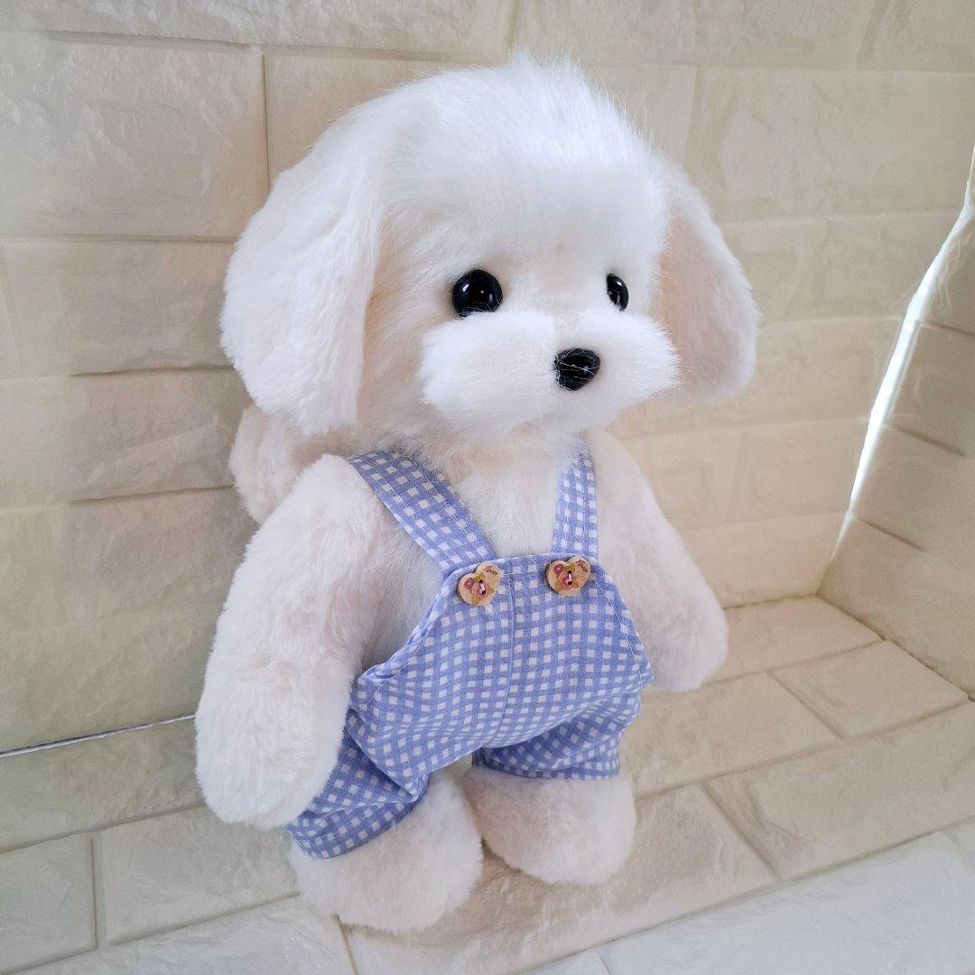28.ぬいぐるみ、テディマルチーズ、犬ハンドメイド、オリジナル、サロペット、特大