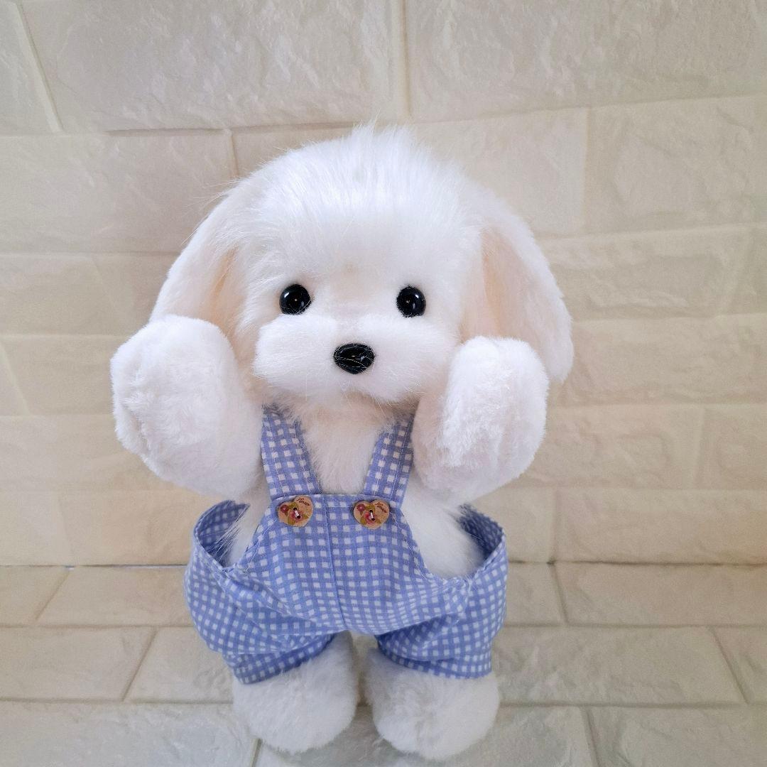 28.ぬいぐるみ、テディマルチーズ、犬ハンドメイド、オリジナル、サロペット、特大