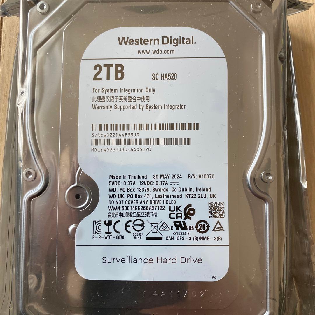 Western Digital 2TB purple OEM HDD 未開封