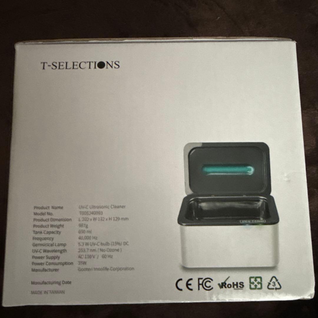 新品未使用 T-SELECTIONS 超音波洗浄機 殺菌用UV-Cライト付き