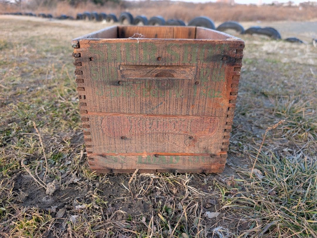ヴィンテージ　木製ボックス　SHUR SHOT SHELLS ウッドボックス