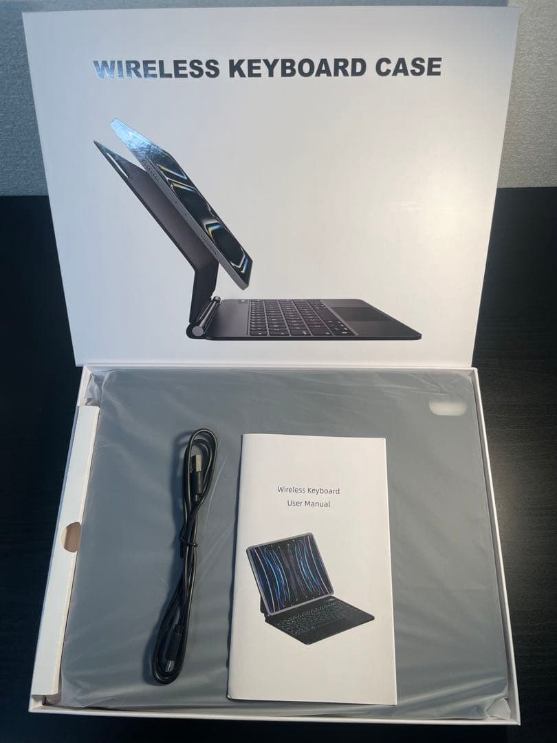 ipad Air、iPad Padキーボード ケース、13、12.9インチ黒い