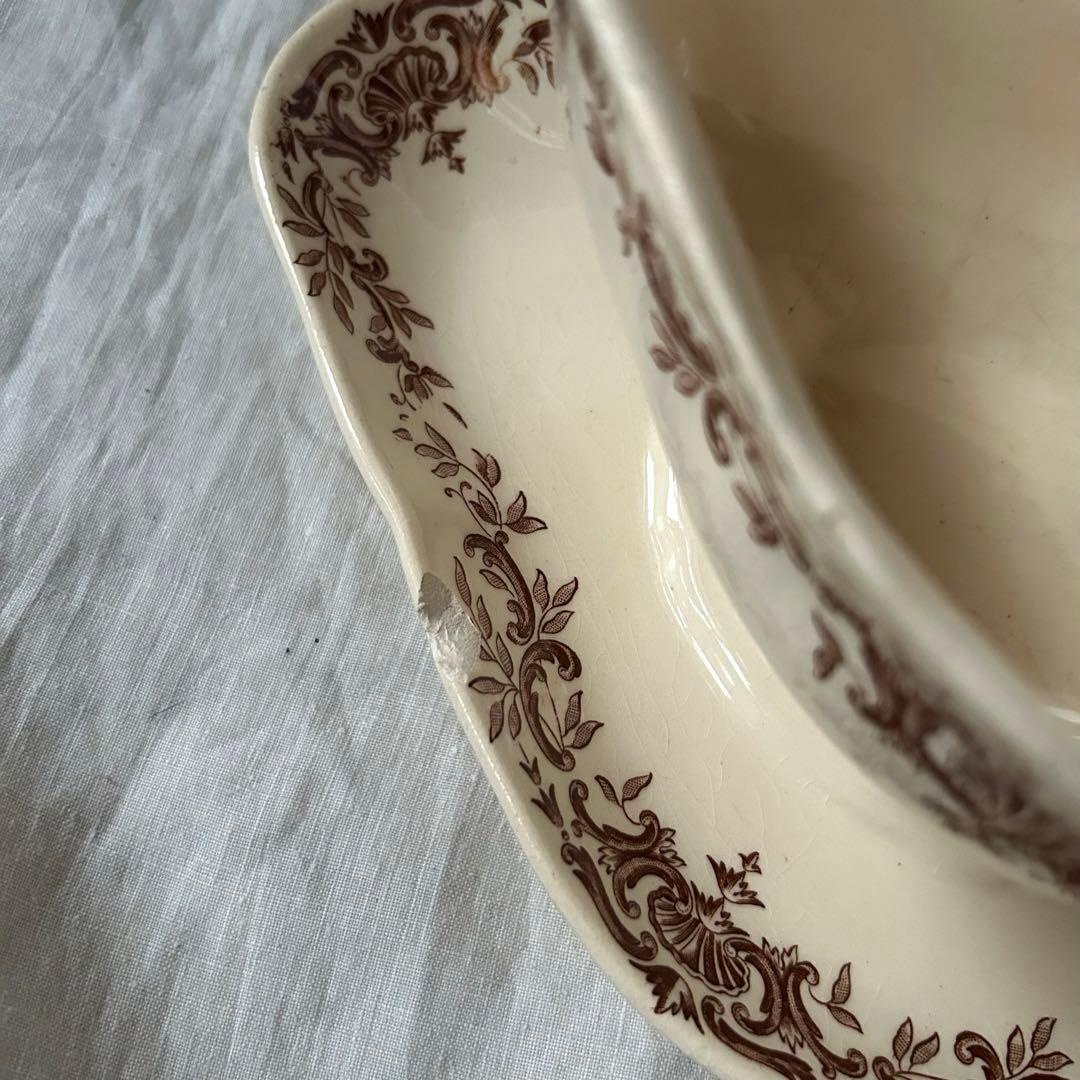 【金継ぎ用】ロンシャン Regent ソーシエール 茶色 フランスアンティーク