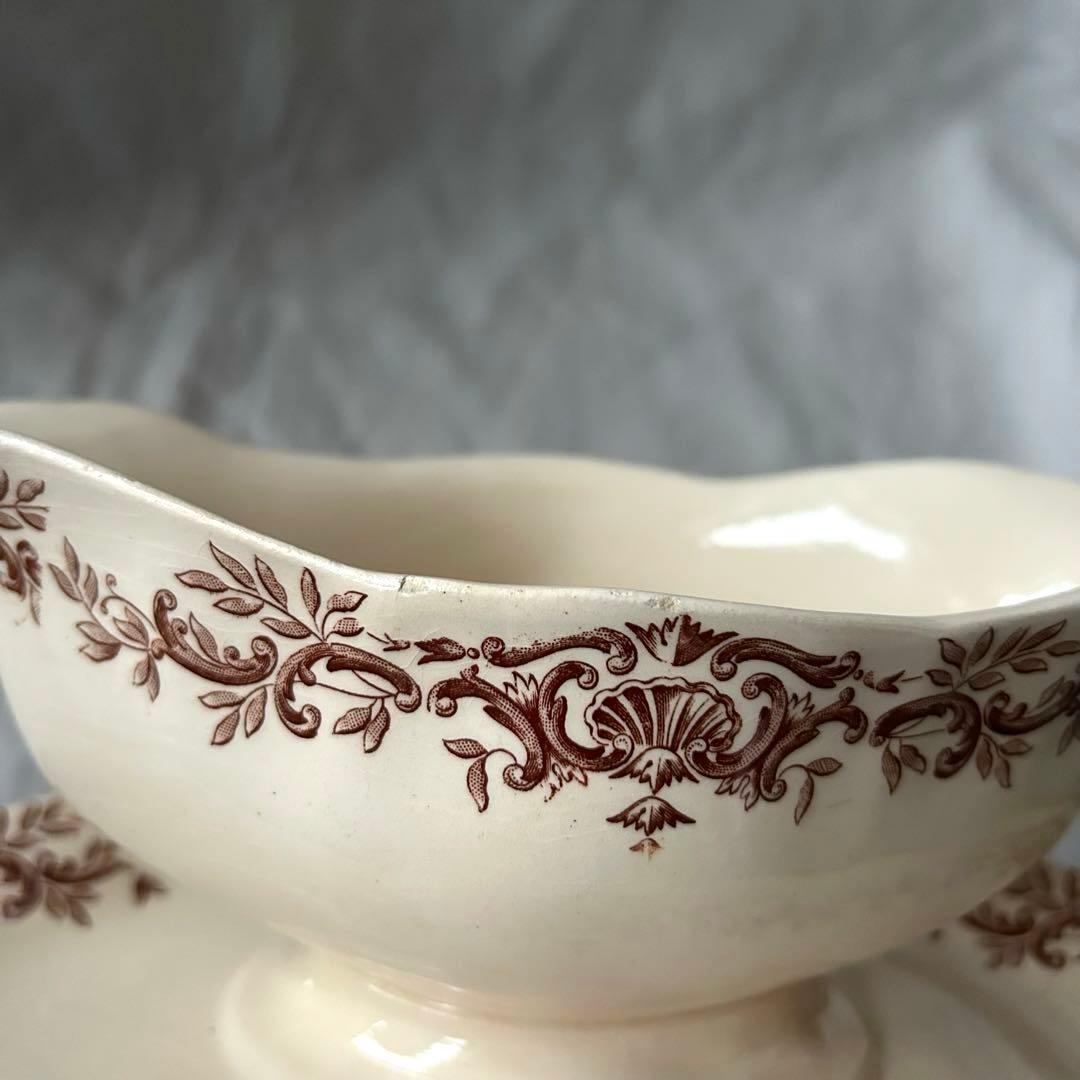 【金継ぎ用】ロンシャン Regent ソーシエール 茶色 フランスアンティーク