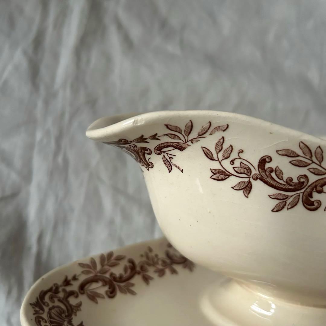 【金継ぎ用】ロンシャン Regent ソーシエール 茶色 フランスアンティーク