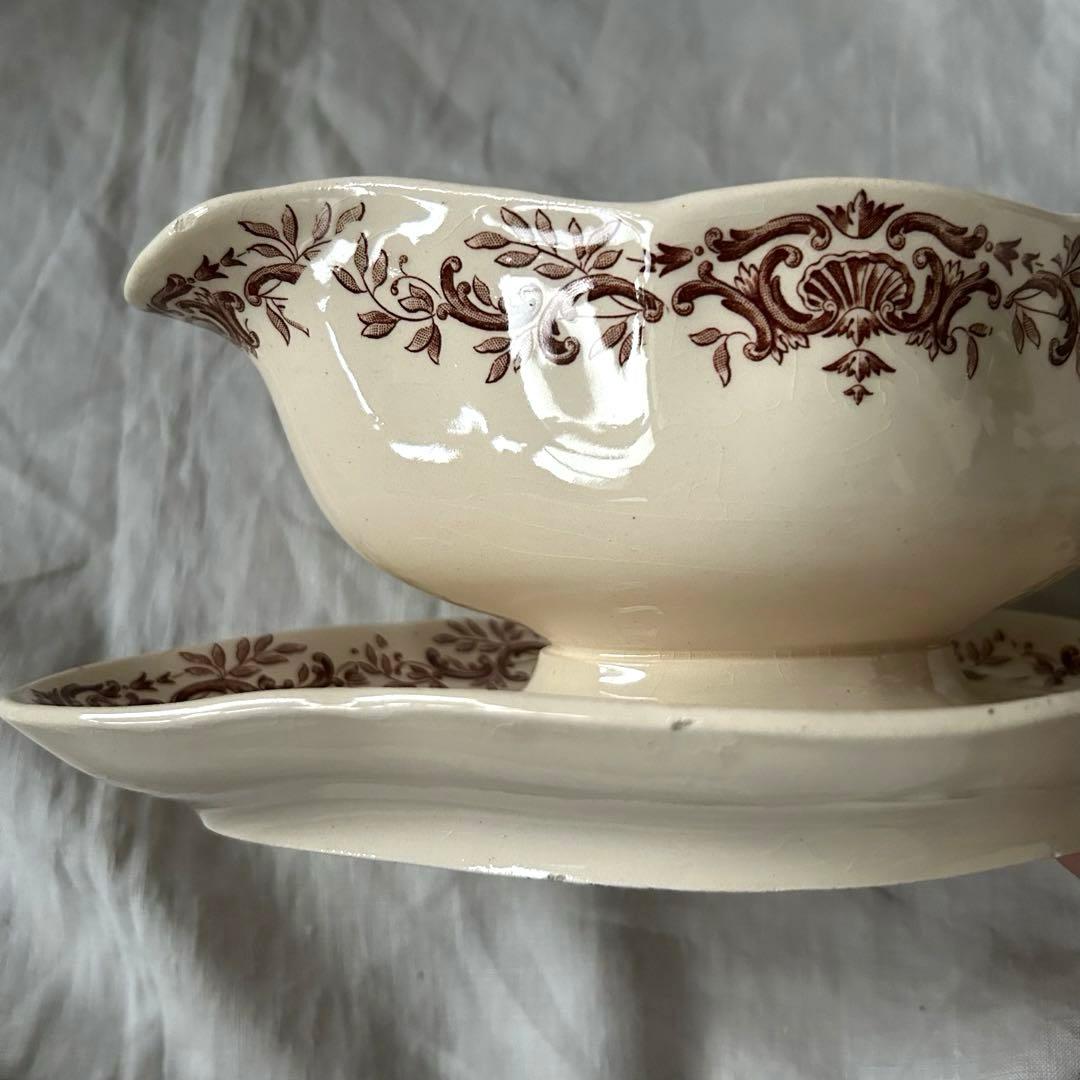【金継ぎ用】ロンシャン Regent ソーシエール 茶色 フランスアンティーク