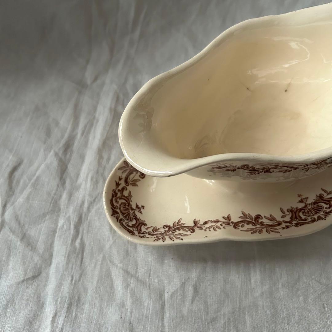 【金継ぎ用】ロンシャン Regent ソーシエール 茶色 フランスアンティーク