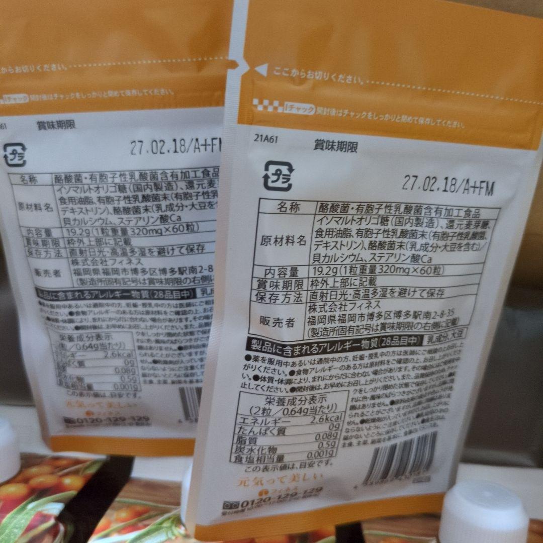 【3本セット】新品未開封　フィネス 豊潤サジー　1000ml 乳酸菌のサプリ付