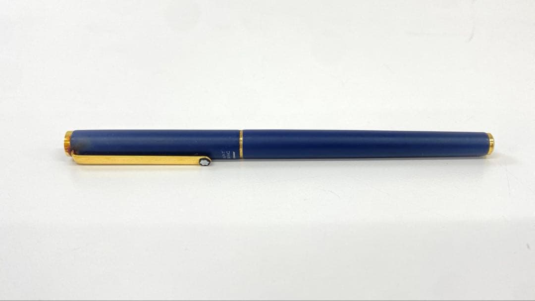 MONTBLANC モンブラン 万年筆 スリムライン ネイビー×ゴールド