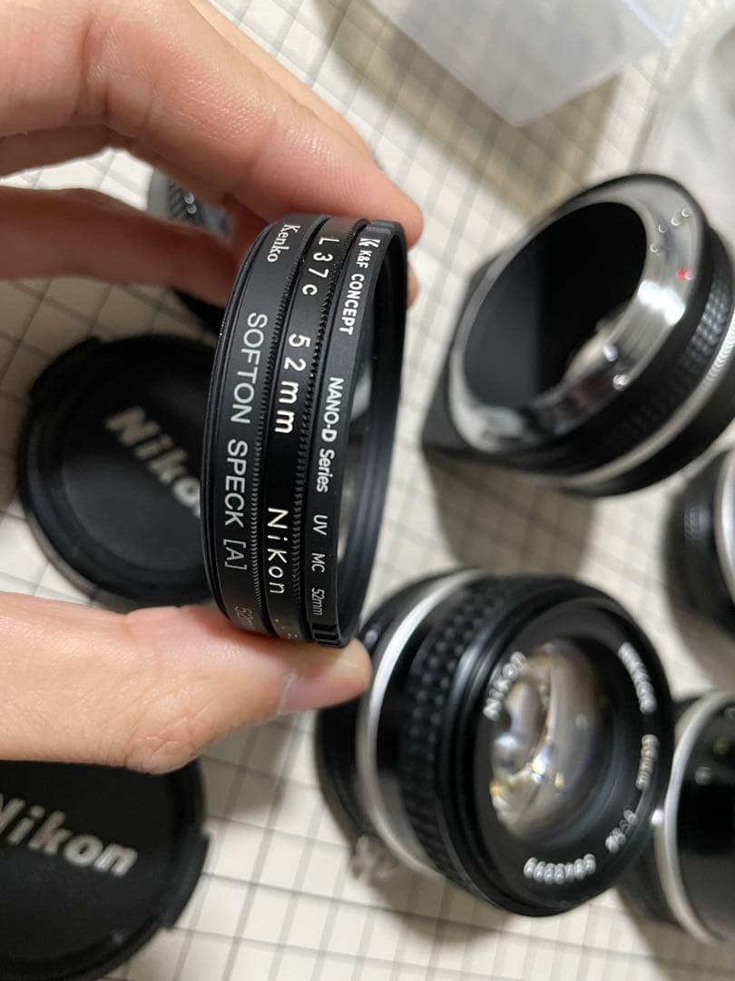 NIKKOR レンズ3本とfz1マウントアダプター 135、28、50mm