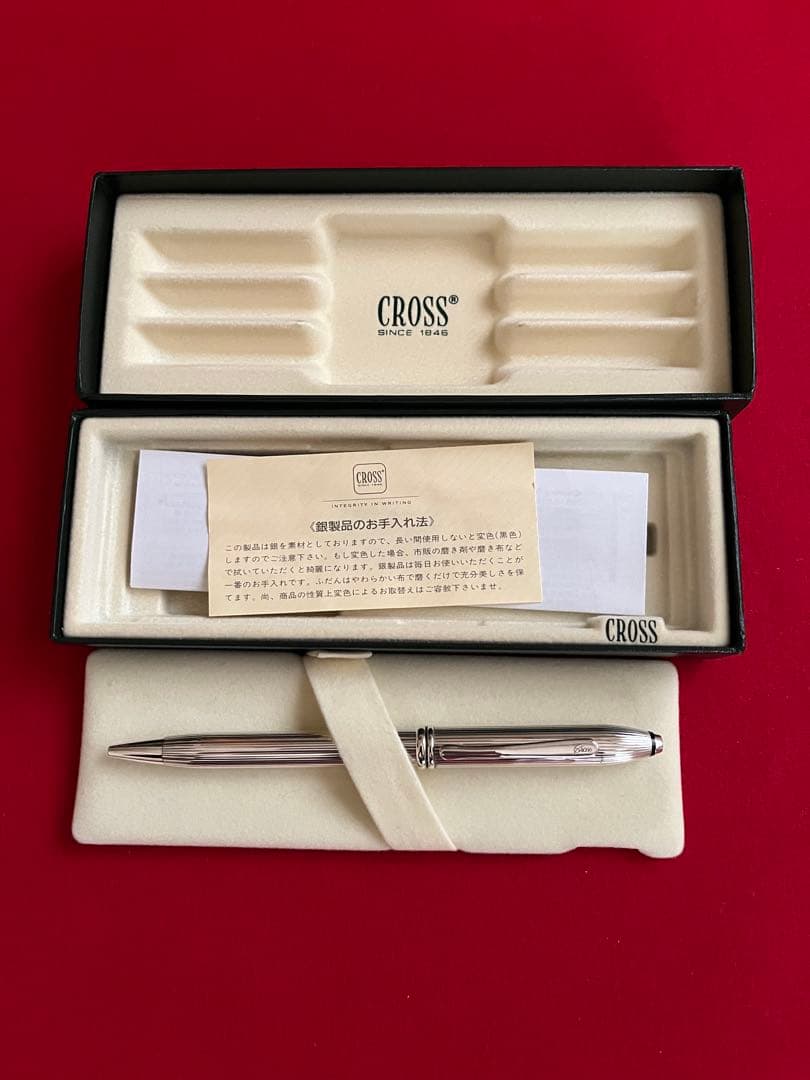 クロスボールペン タウンゼント★スターリングシルバー★❗️極美品‼️ケース取説付‼️