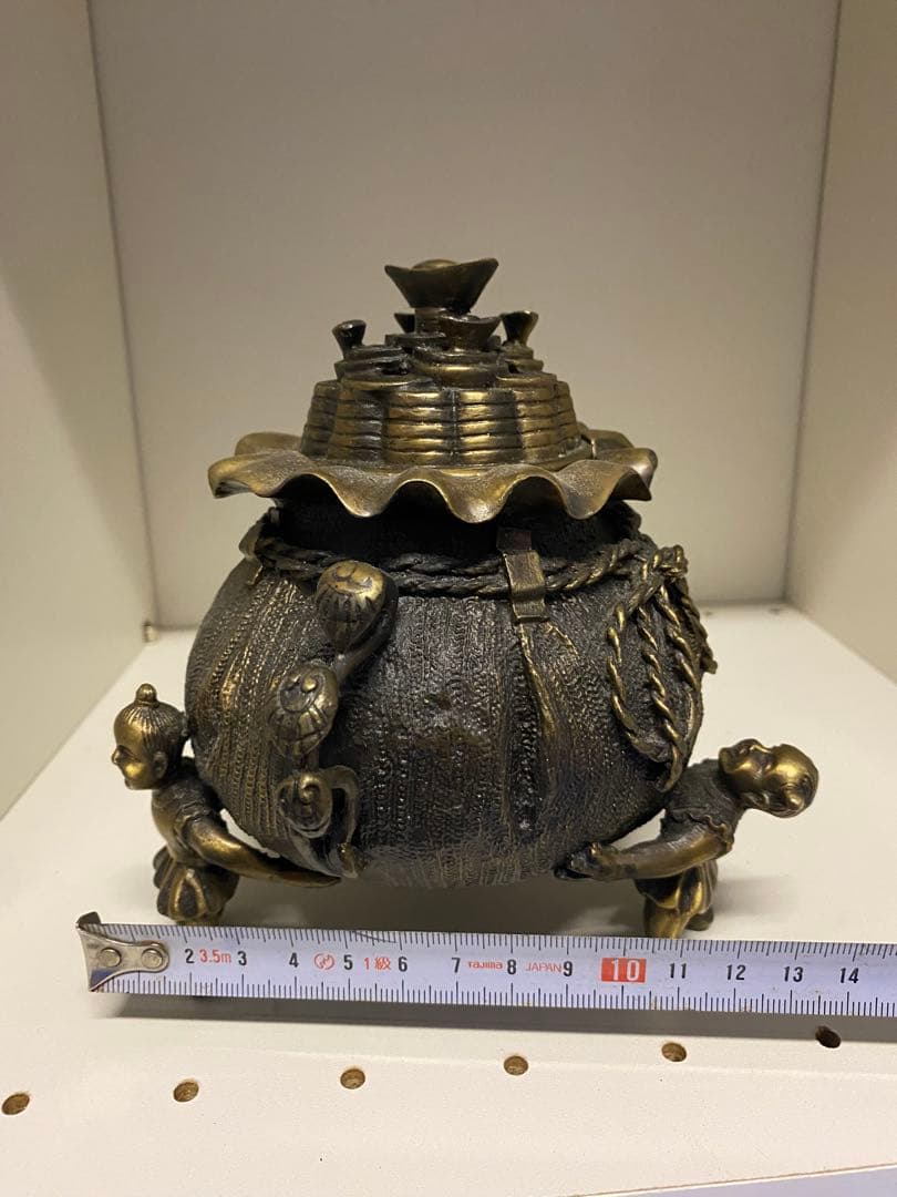 【香炉】大明宣德年鋳　ブロンズ 人形装飾 骨董　アンティーク　ビンテージ