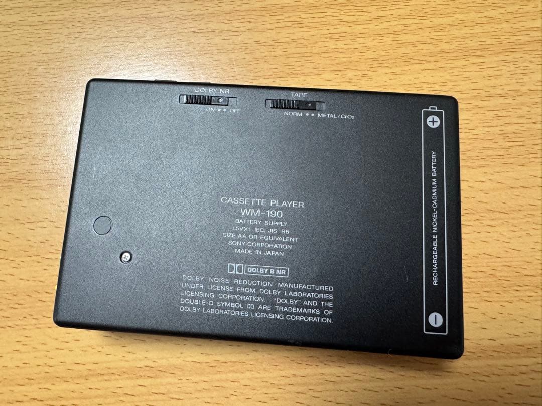 外観美品 SONY WM-190 ウォークマン カセットプレイヤー ま未確認品