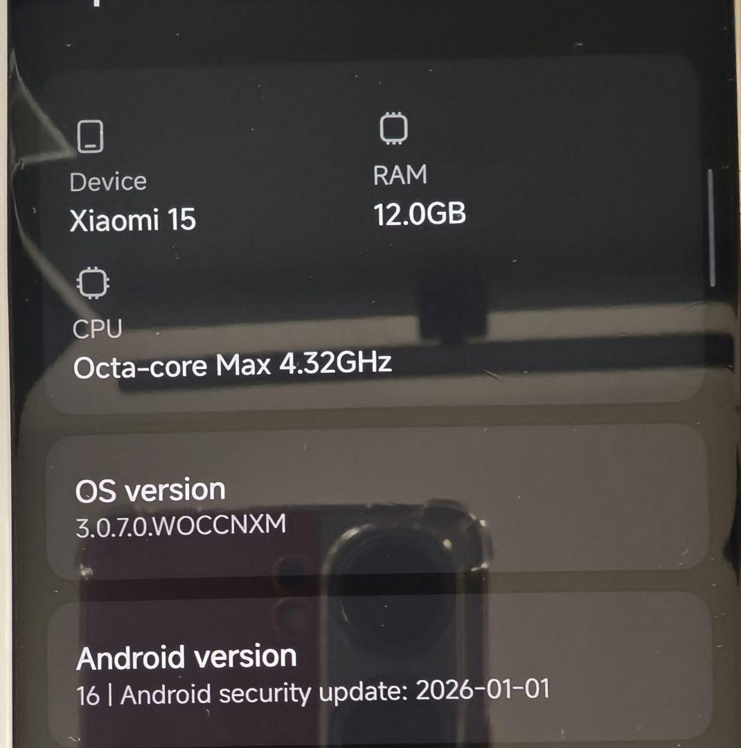 xiaomi 15 中国版 12GB／256GB 箱無し 3/22まで