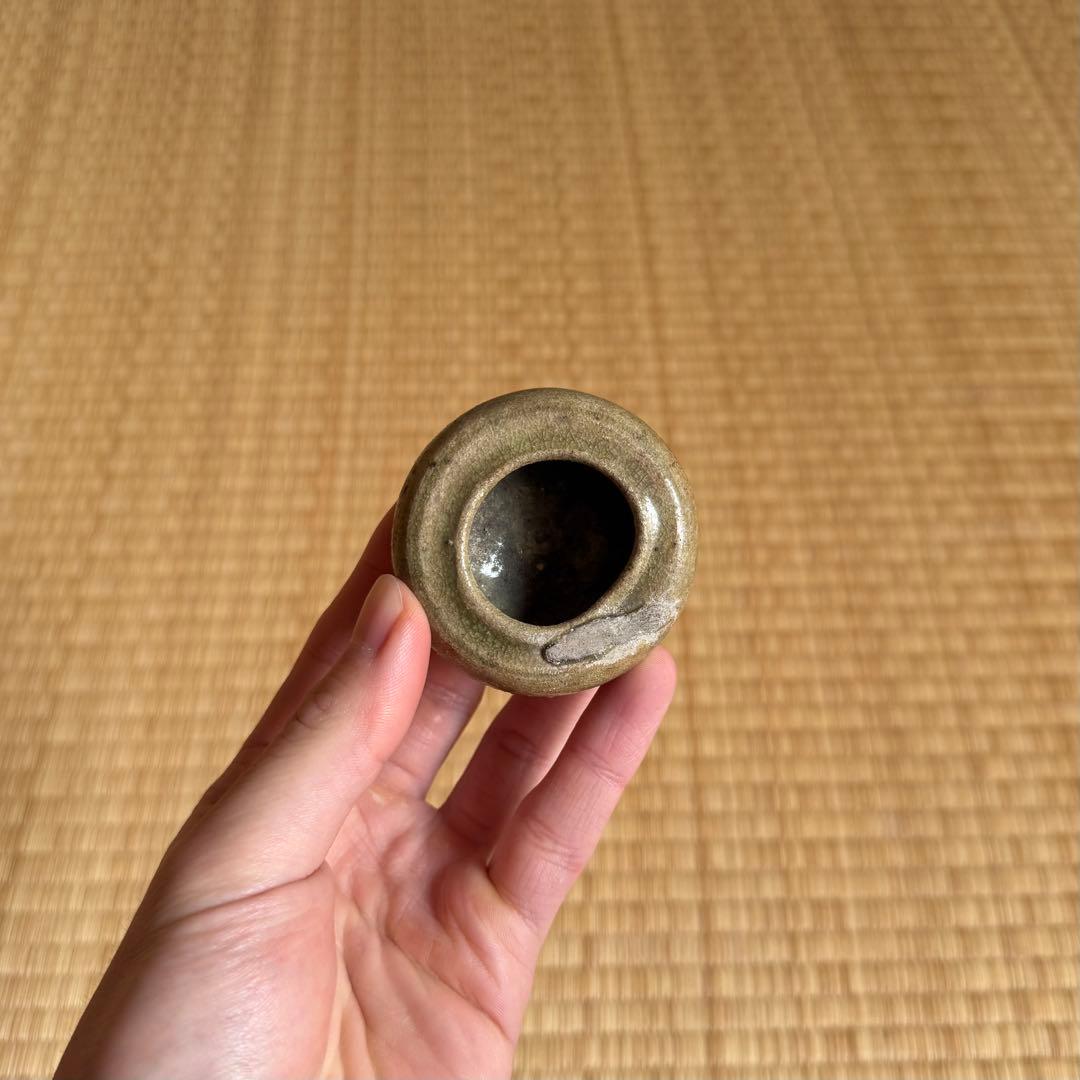 古瀬戸 灰釉 小壷 花器 室町時代 山茶碗 古常滑 美濃 志野 古美術 骨董