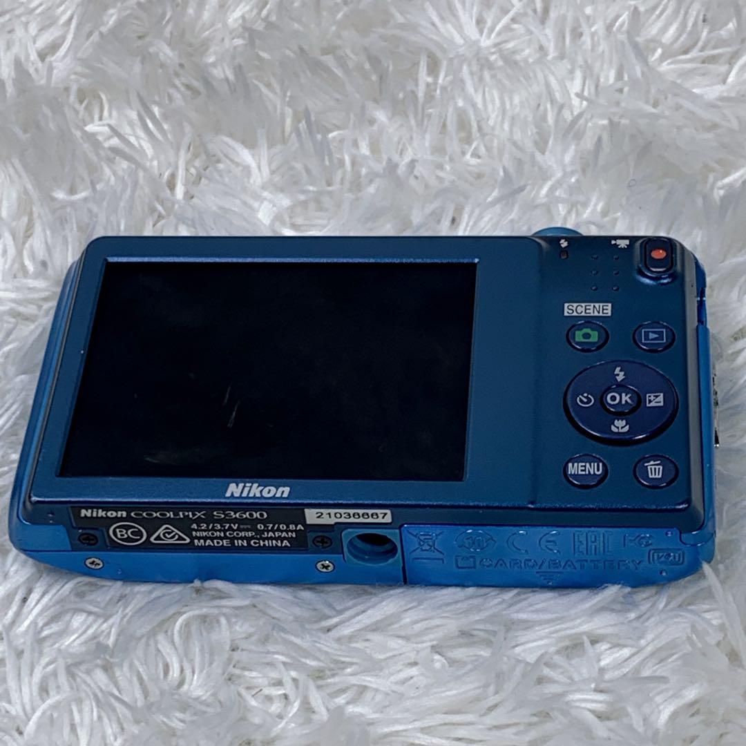 【訳あり品】Nikon COOLPIX S3600 コバルトブルー