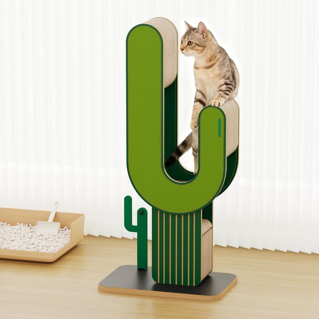 猫 爪とぎ キャットタワー サボテン型 高さ104cm 段ボール 猫用